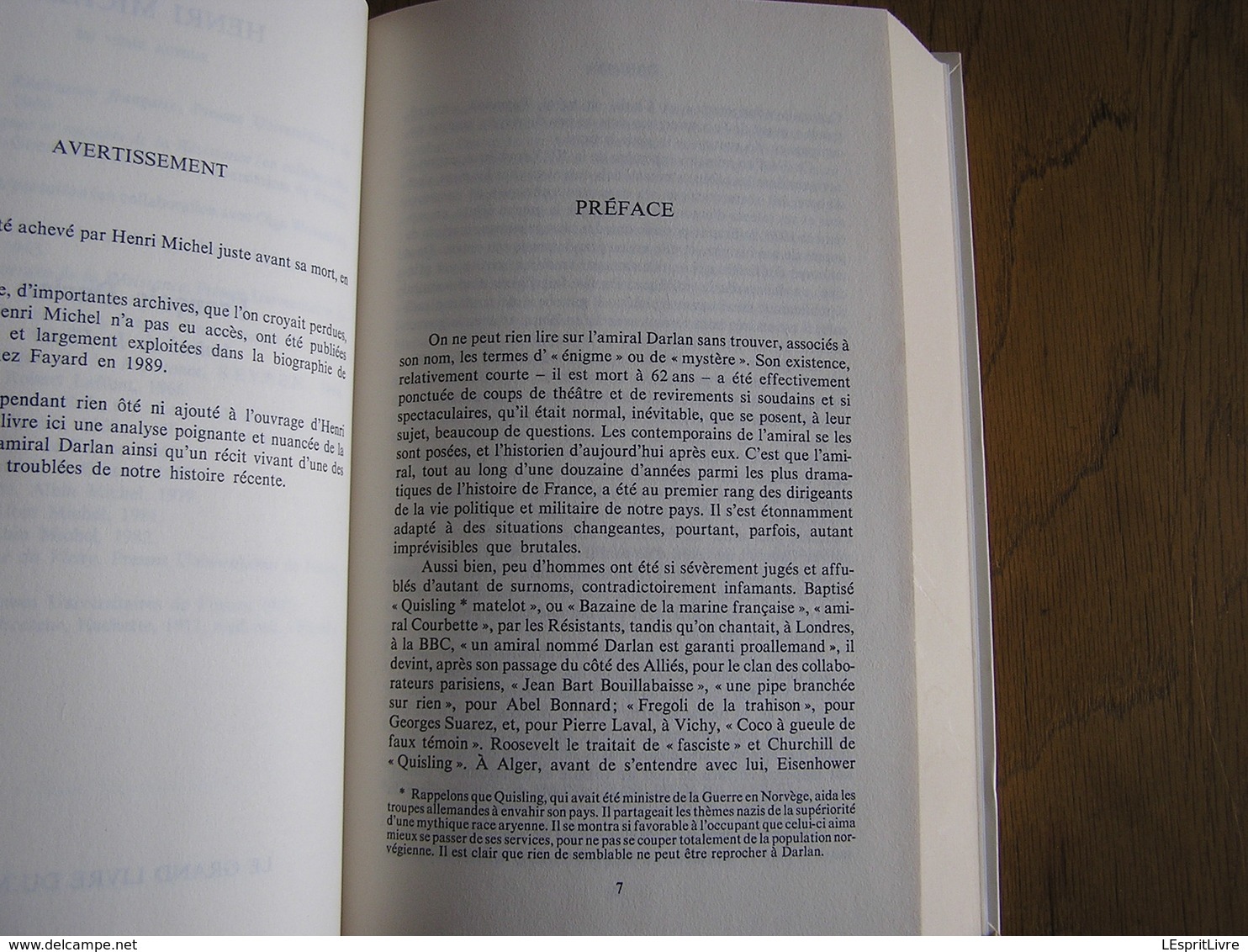 FRANCOIS DARLAN Guerre 40 45 Amiral Marine Française Armée Collaboration Gouvernement France - Oorlog 1939-45