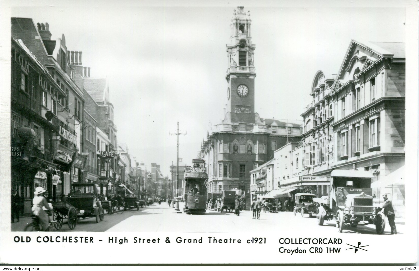 ESSEX - OLD COLCHESTER - HIGH STREET And GRAND THEATRE C1921 RP - REPRO - Colchester