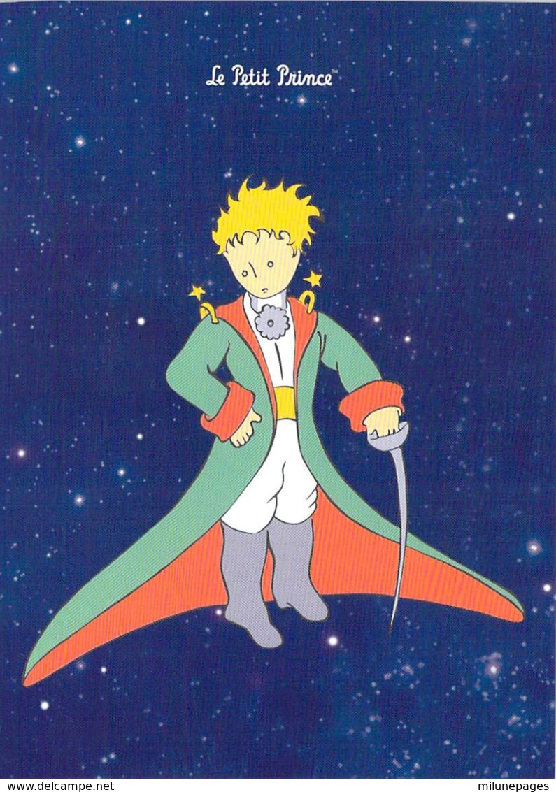 CPM Illustrée St Exupéry Le Petit Prince En Habit De Prince Chevalier Et Son épée - Fairy Tales, Popular Stories & Legends