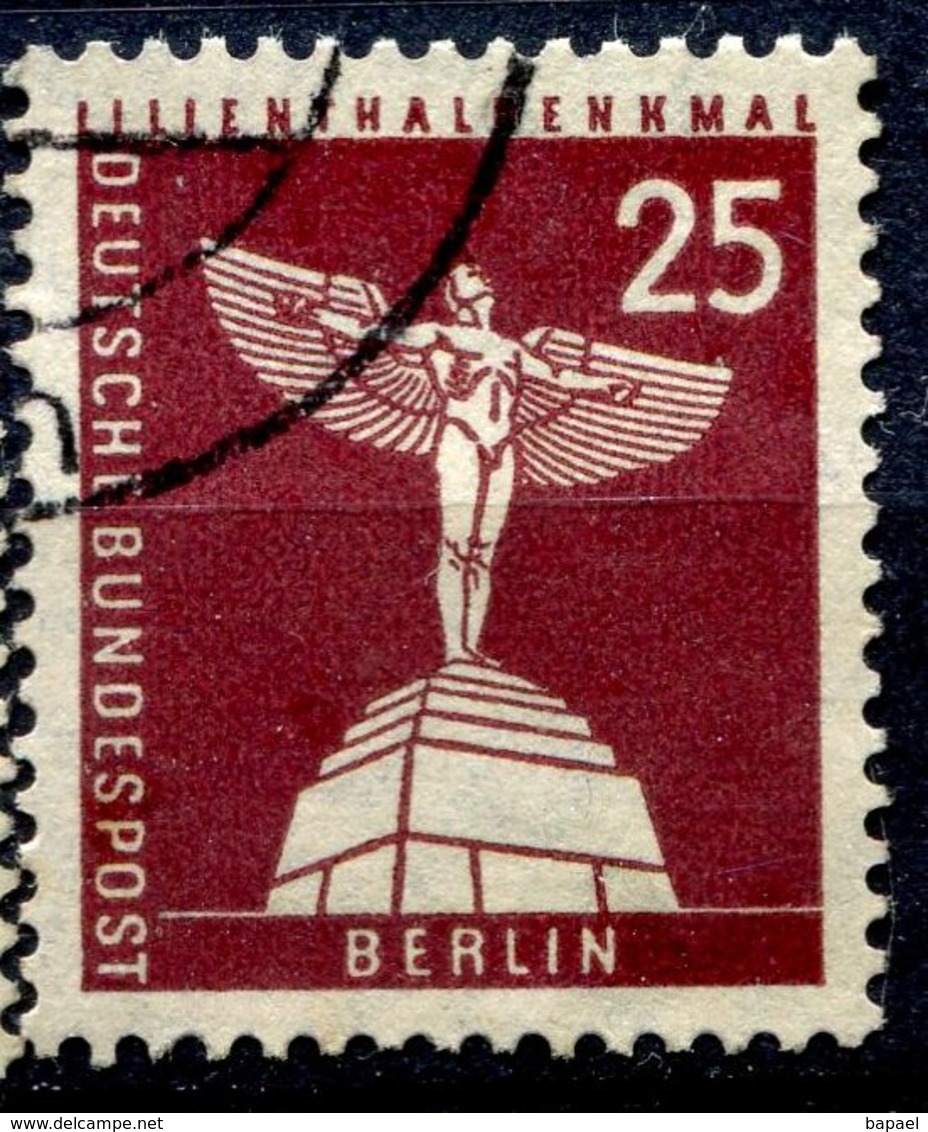 N° Yvert & Tellier 132 - Timbre D'Allemagne (Berlin) (1956-63) - (Oblitéré Avec Charnière) - Monument à Lilienthal (25P) - Used Stamps