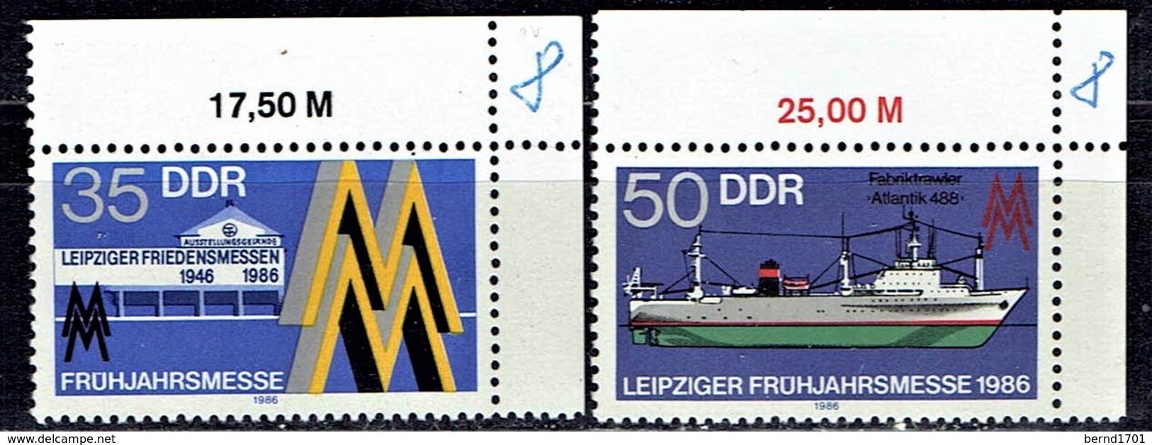 DDR / GDR - Mi-Nr 3003/3004 Postfrisch / MNH ** (A1210) - Schiffe