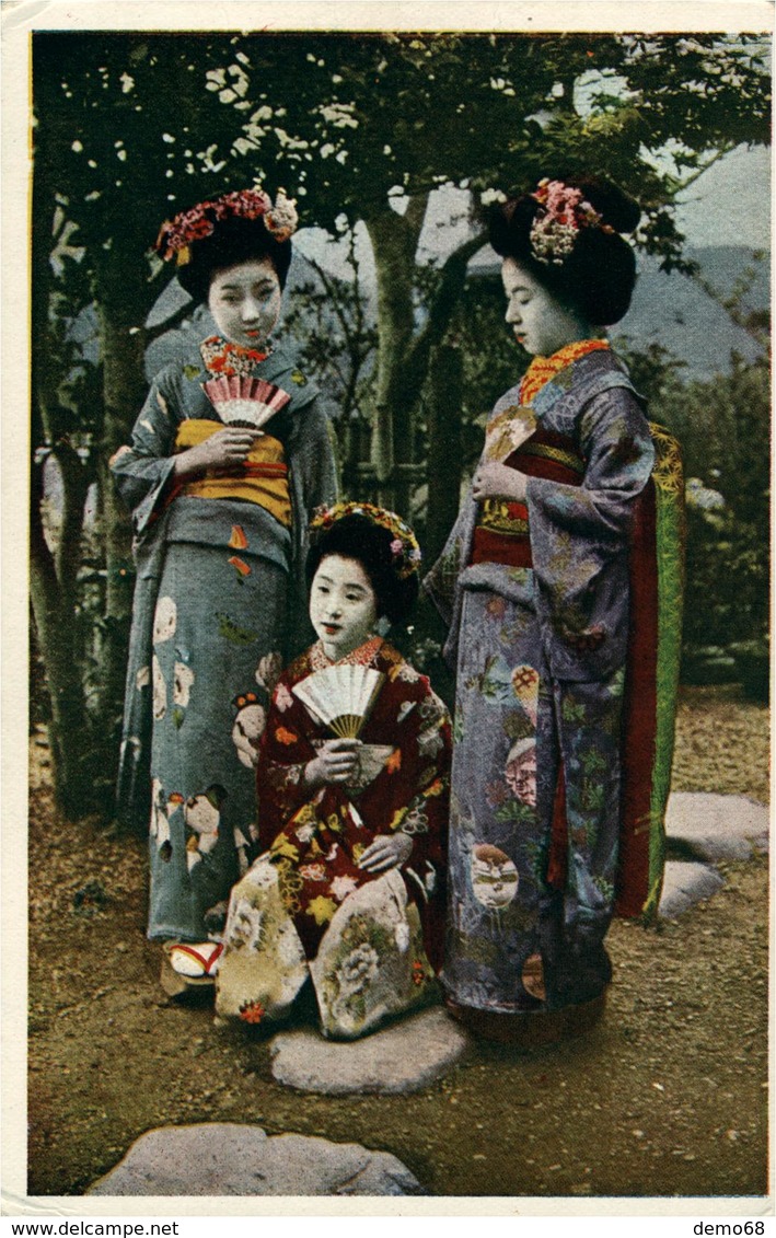 Japon Japan  Geisha Lot De 3 Magnifiques Cartes Postales Non Voyagées - Andere & Zonder Classificatie