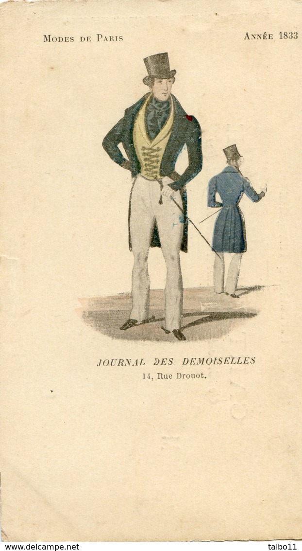 Journal Des Demoiselles - Modes De Paris - Année 1833 - Mode