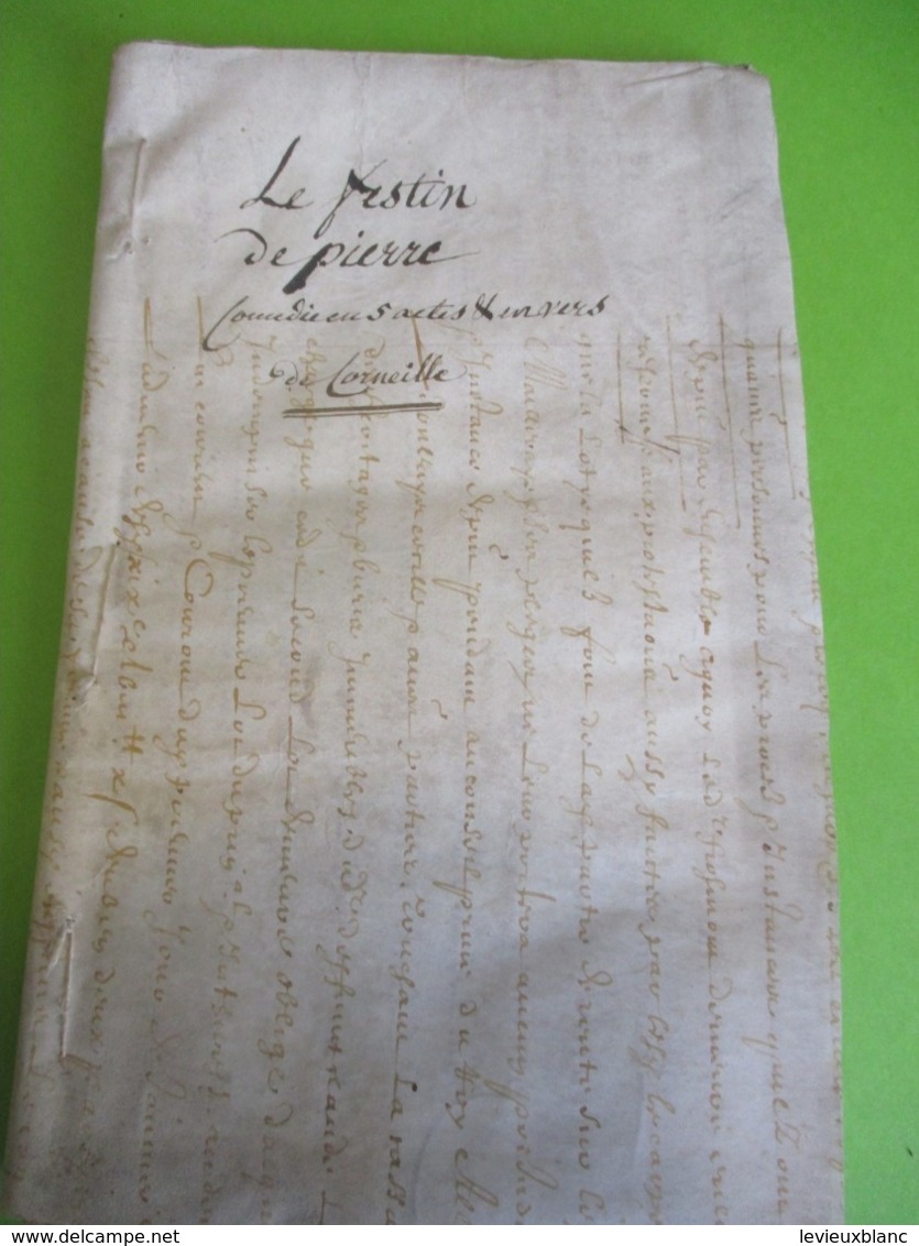 Fascicule Théâtre/DOM JUAN/"Le Festin De Pierre"/Comédie En 5 Actes & En Vers/Thomas CORNEILLE / Molière/1792   FAT18 - 1701-1800