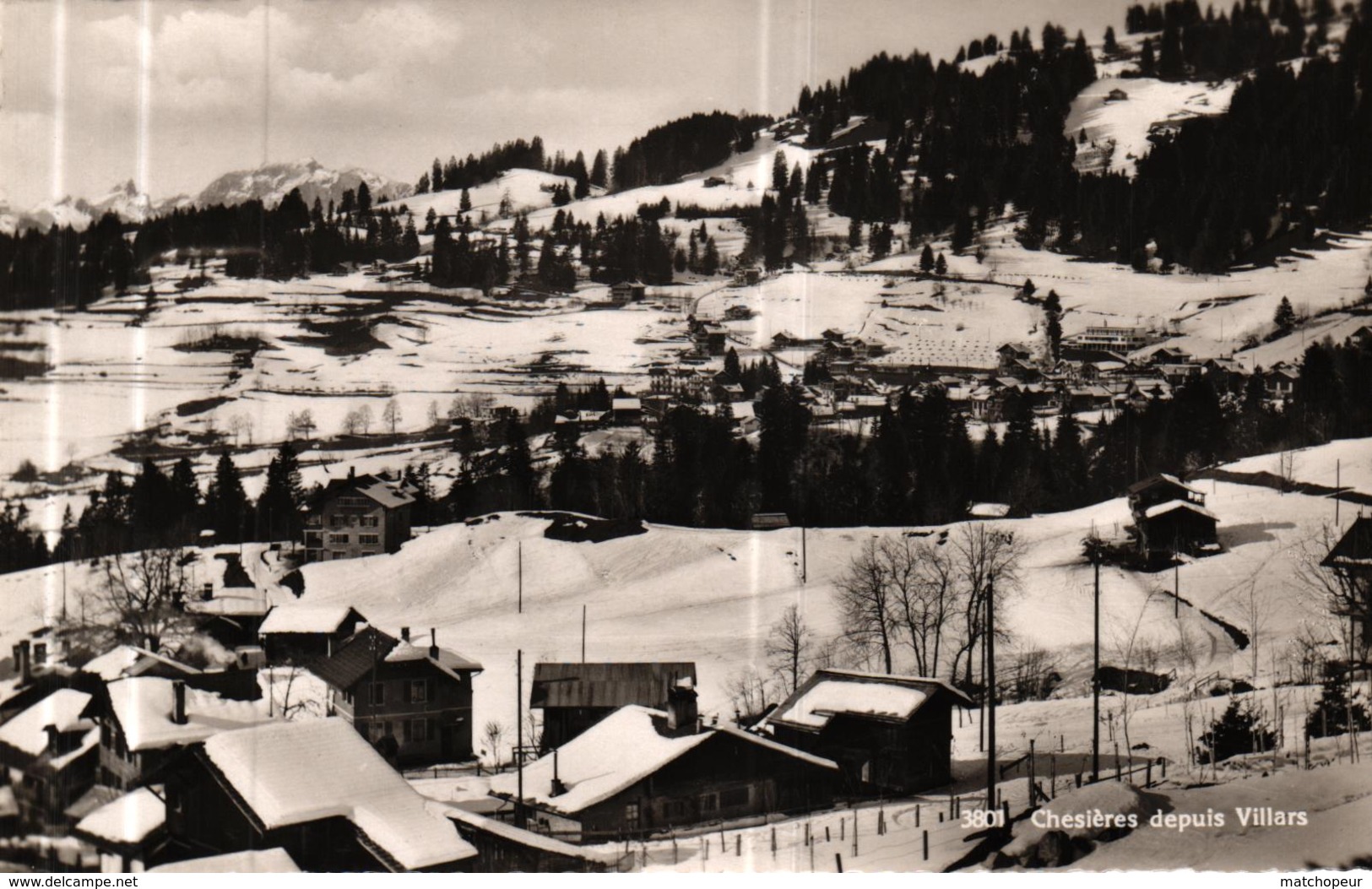 SUISSE - CHESTIERES DEPUIS VILLARS - Villars-les-Moines