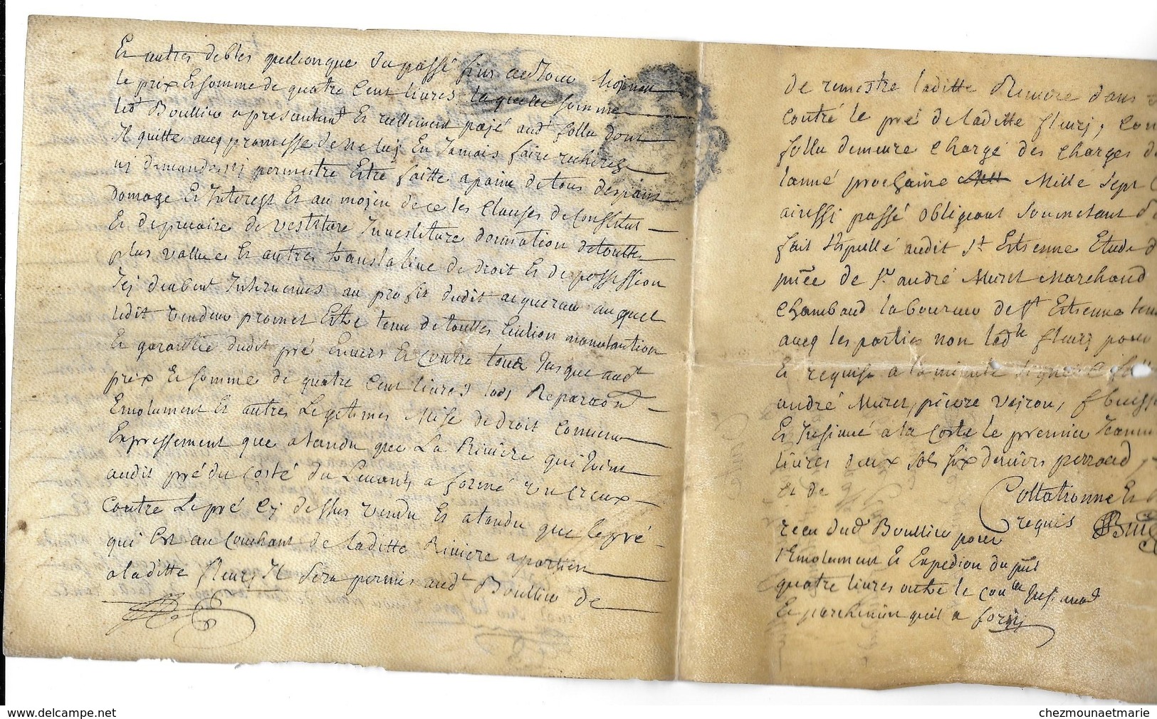 VELIN 1761 VENTE D UN PRE FOLLU A BOULLIU A ST ETIENNE DE ST GEOIRS NOTAIRE BUISSON GENERALITE DAUPHINE - Historical Documents