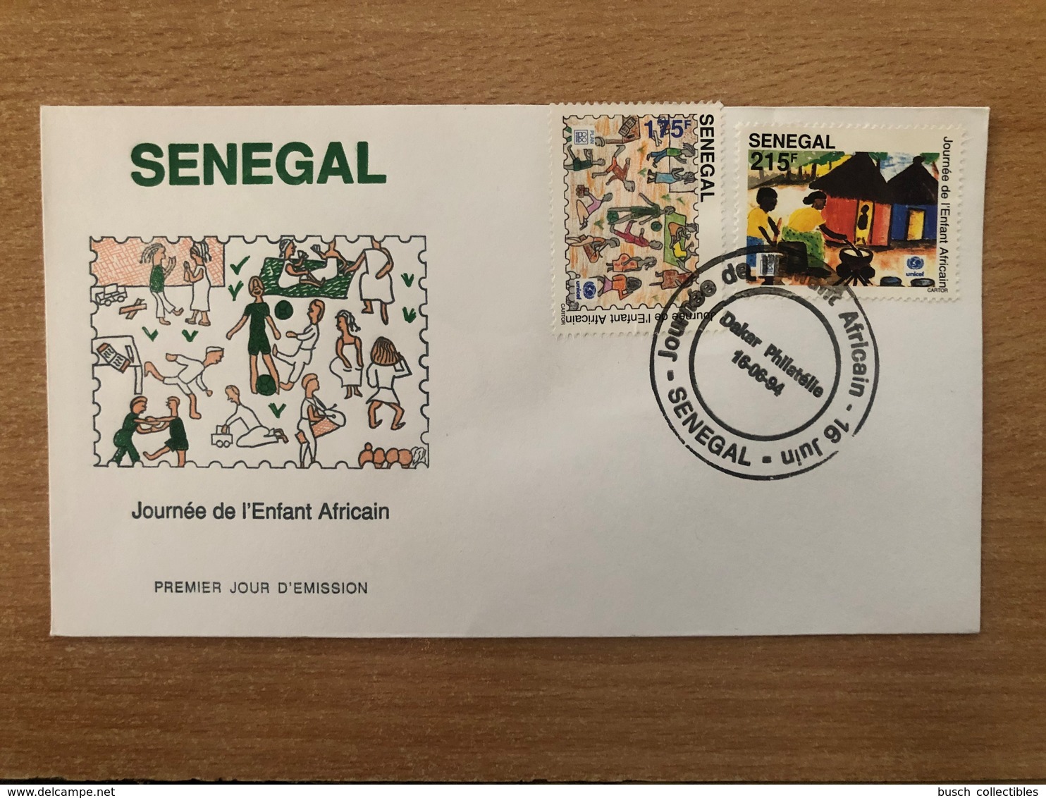 Sénégal 1994 FDC Mi. 1318 1319 Journée De L'Enfant Africain Children Kinder UNICEF 2 Val. - UNICEF