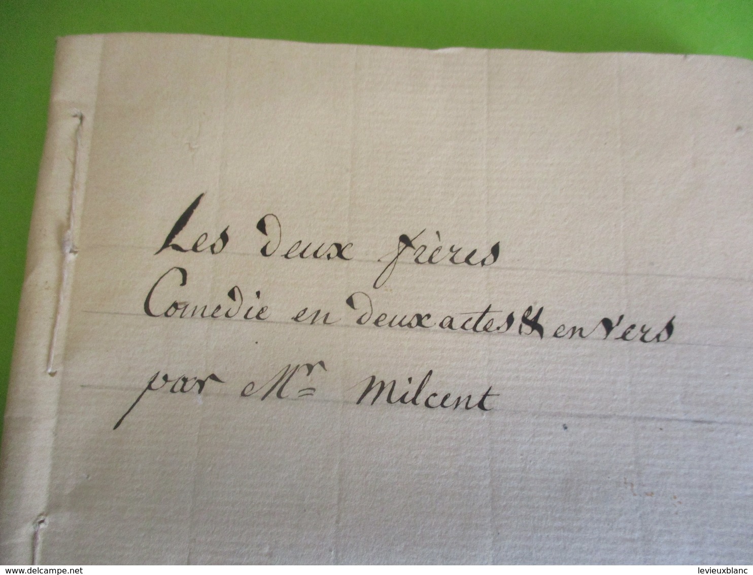 Fascicule Théâtre/"Les Deux Fréres"/Comédie En Deux Actes & En Vers/MILCENT/1785  FAT19 - 1701-1800