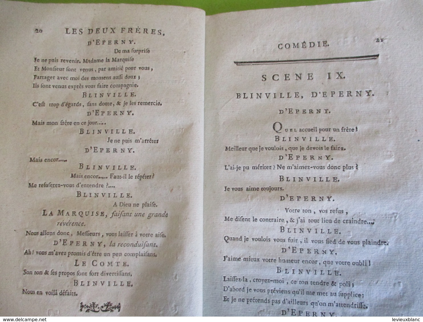 Fascicule Théâtre/"Les deux Fréres"/Comédie en deux actes & en vers/MILCENT/1785  FAT19