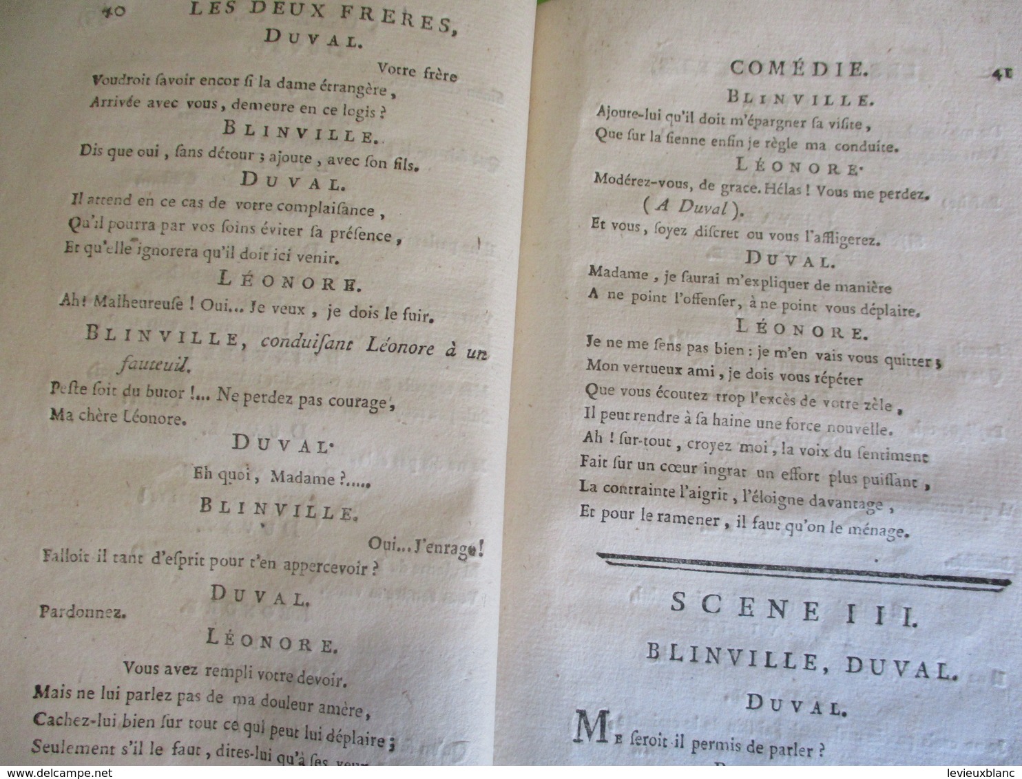 Fascicule Théâtre/"Les deux Fréres"/Comédie en deux actes & en vers/MILCENT/1785  FAT19