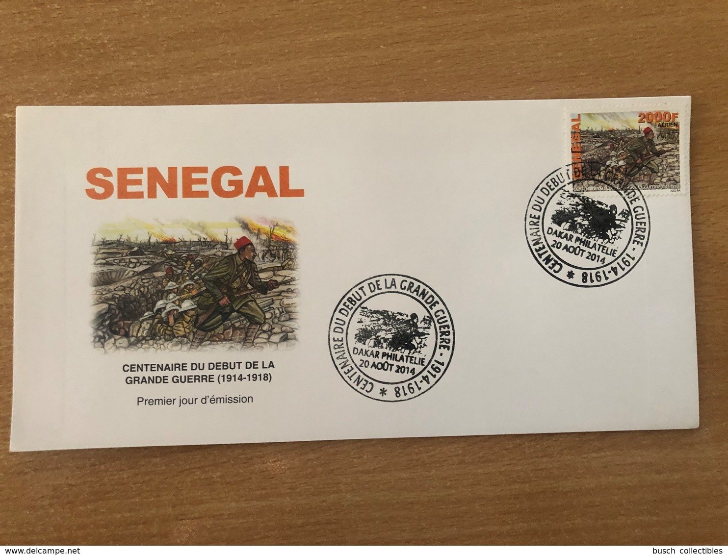 Sénégal 2014 FDC Mi. Bl. 108 Première Guerre Mondiale WWI World War One Erster Weltkrieg RARE Stamp - Prima Guerra Mondiale