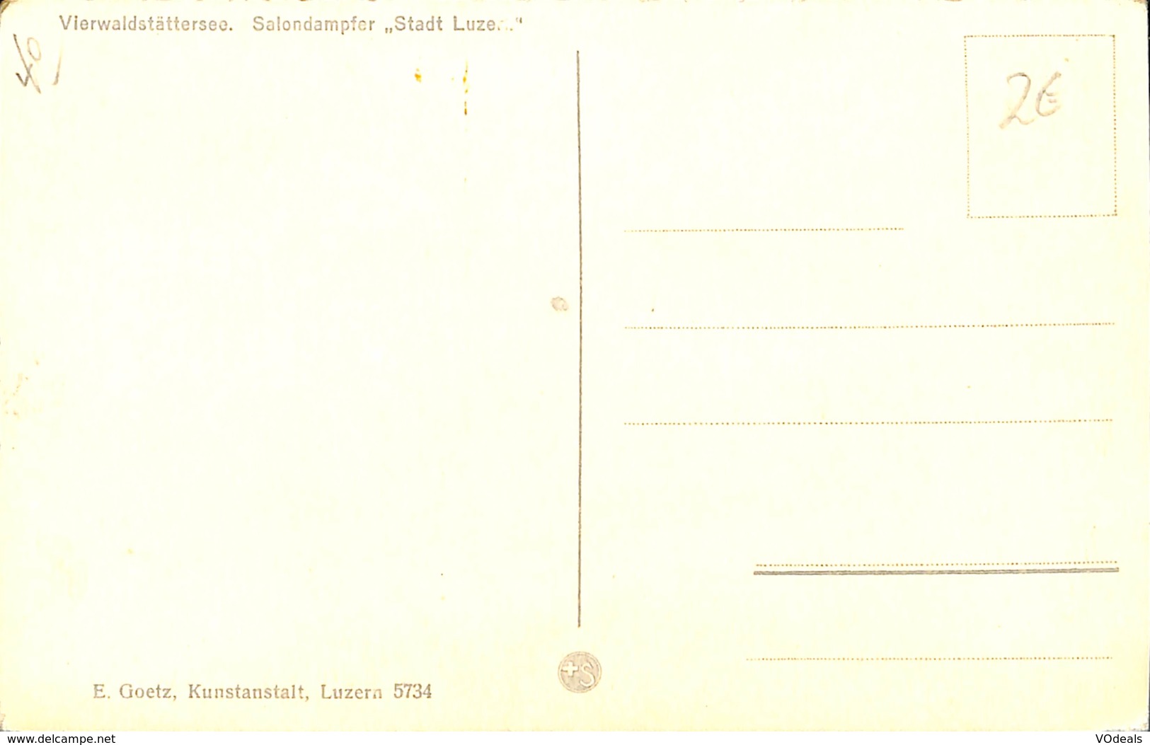 025 445 - CPA - Thèmes - Bateaux - Paquebot - Vierwaldstätterse - Stadt Luzen - Paquebots