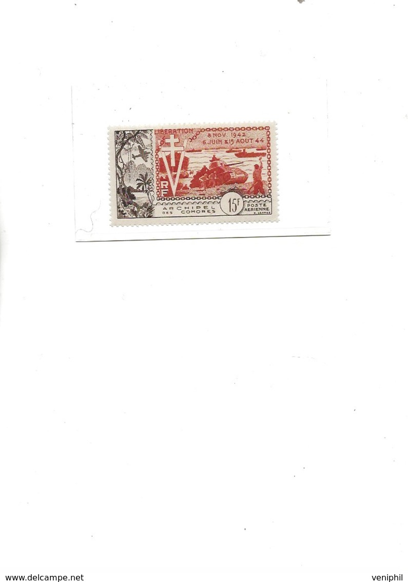 COMORES  - POSTE AERIENNE N° 4  NEUF INFIME CHARNIERE - ANNEE 1962 -COTE : 40 € - Poste Aérienne