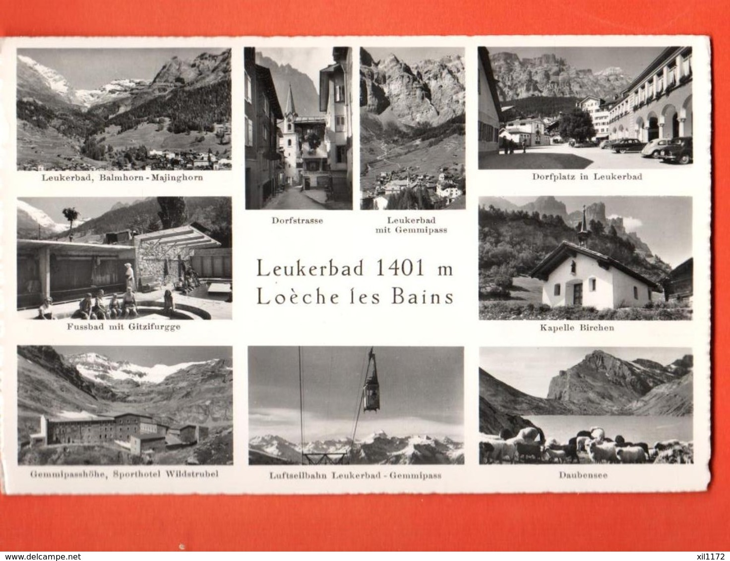 FPB-01 Leukerbad Loèche-les-Bains Multivues. Circulé 1961. Klopfenstein 50301 - Loèche