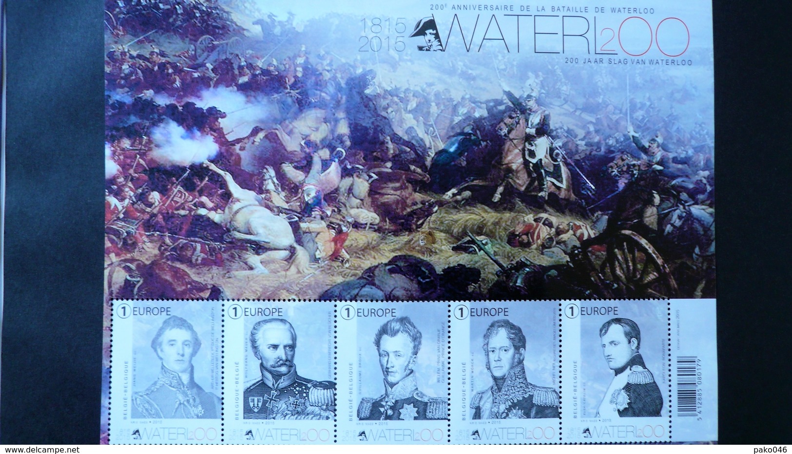 BL 229** Neuf – 2015 – Bicentenaire De La Bataille De Waterloo 5 Timbres - 1961-2001