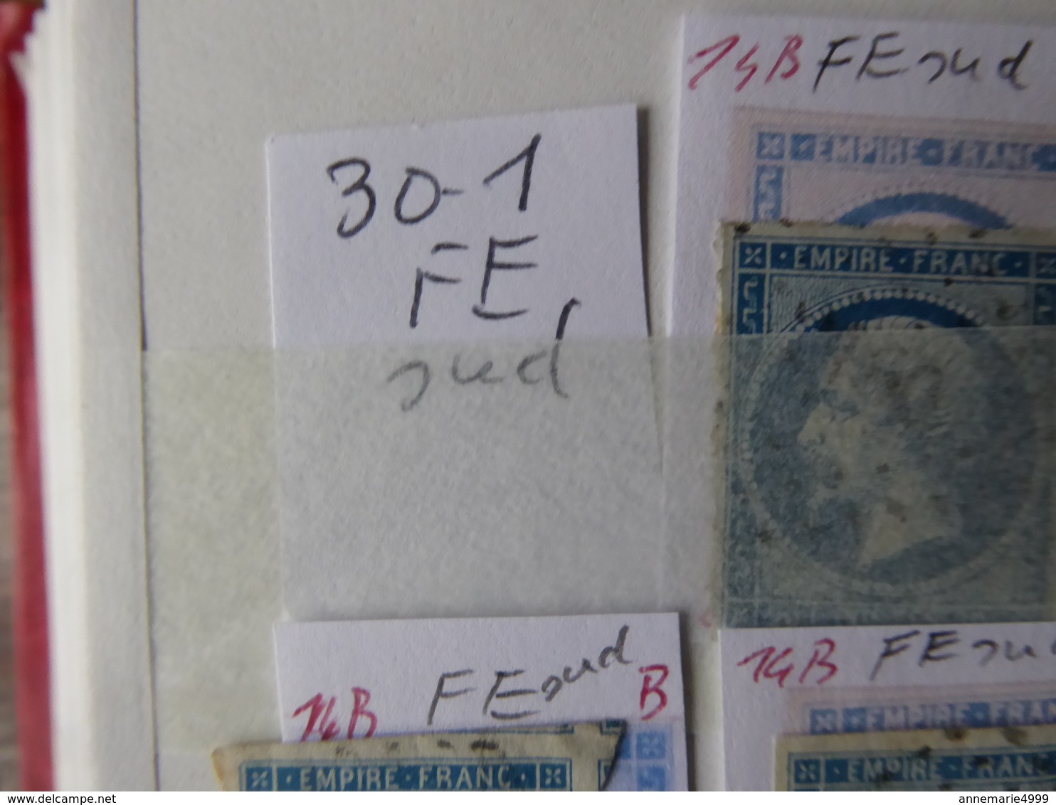 FRANCE Planchage du 14B.Titre du classeur :" Anomalies 14B Type II,non planchée fichée par secteur" Environ 1020 timbres