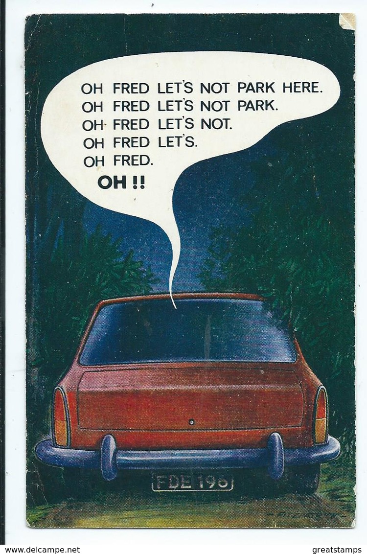 Humour Postcard Artist Signed Fitzpatrick Bamforth Oh Fred Let's Not Park Here   Unused No 2525 - Humor