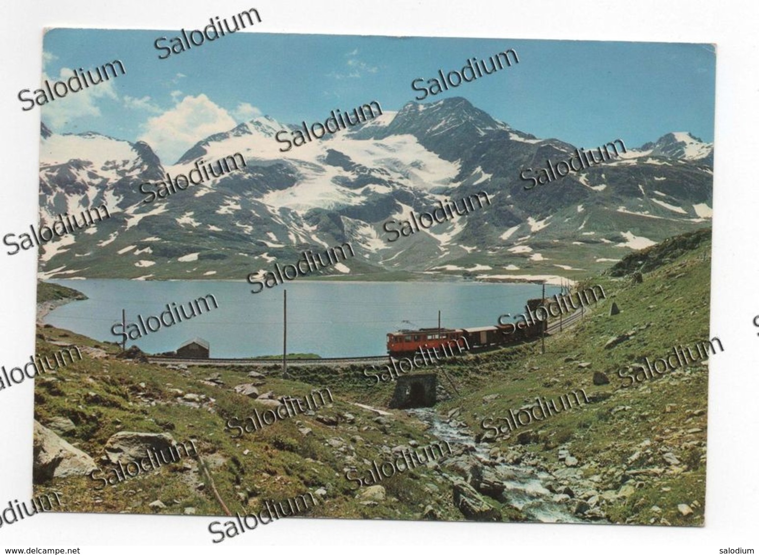 SCHWEIZ SUISSE SWITZERLAND LAGO BIANCO - POSTMAN POSTINO TRENO TRAIN  - Storia Postale - Altri & Non Classificati