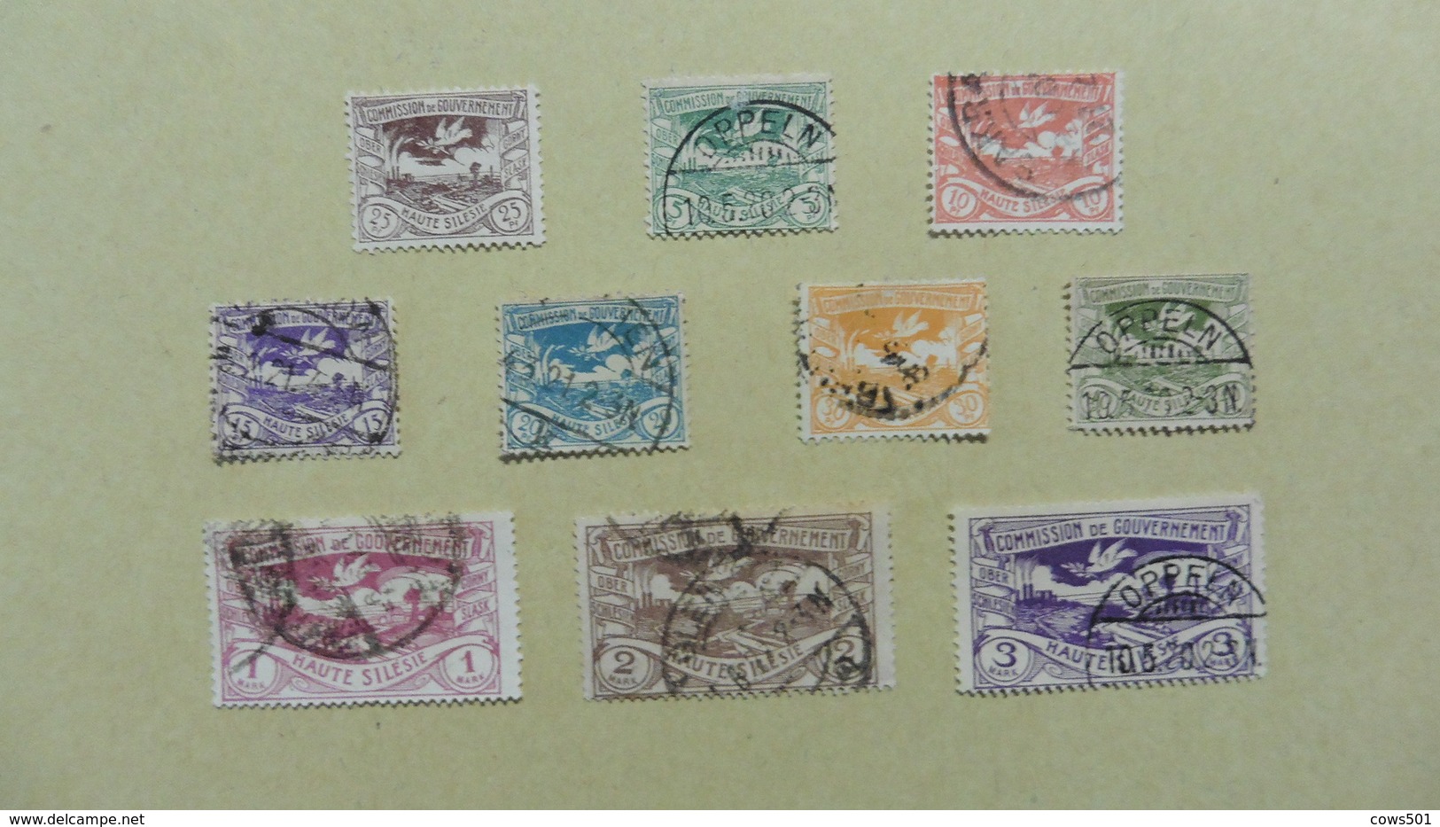 Europe > Pologne > Silésie (Haute) 10 Timbres Oblitérés - Silesia