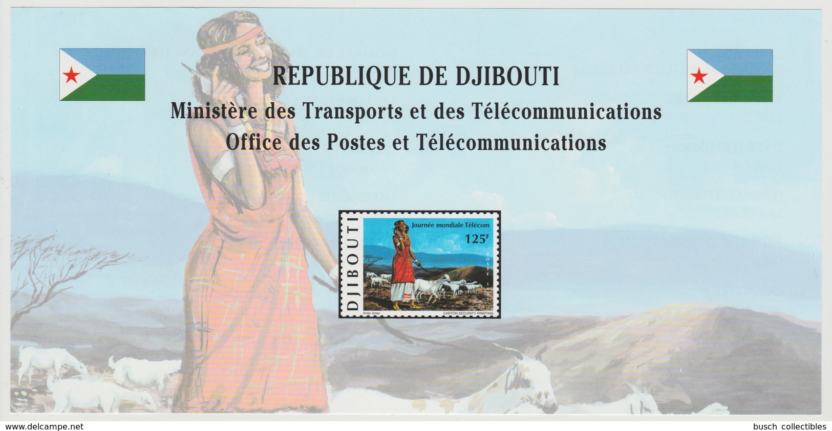 Djibouti Dschibuti 1999 Mi. 674 Presentation Paper Journée Mondiale Télécom - Djibouti (1977-...)