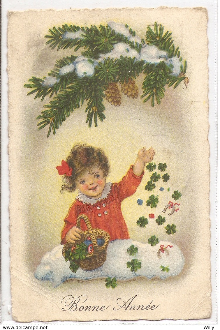 K 1271  OLD  FANTASY  POSTCARD   , CHILDREN , FINE ART ,GREETINGS - Autres & Non Classés