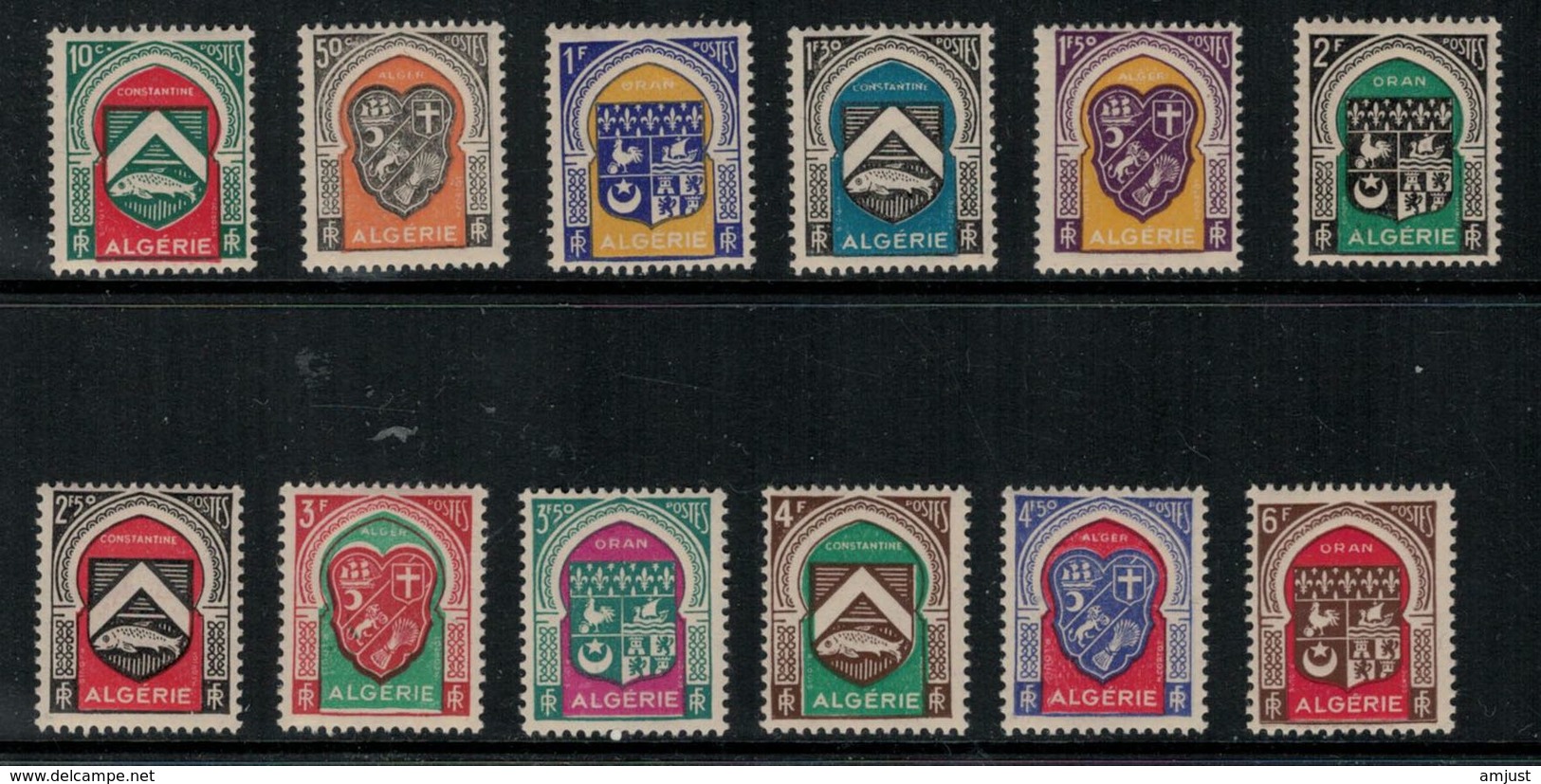 Algérie // 1940-1949  // 1947 // Armoiries De Villes  Neufs ** MNH (sans Charnières) No.254-265 Y&T - Nuovi