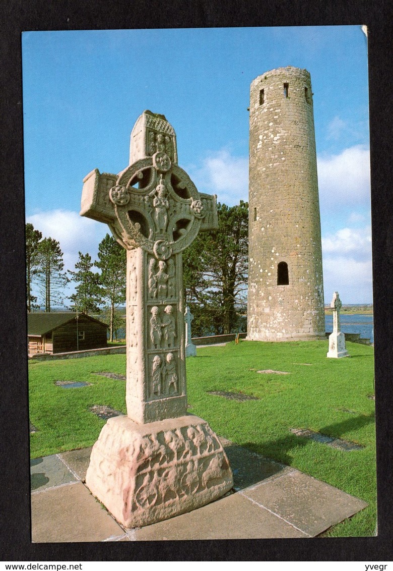 Irlande - Clonmacnois Co OFFALY - High Cross And Round Tower - Cluain Mhic Nois Co Ua BhFaili - Offaly