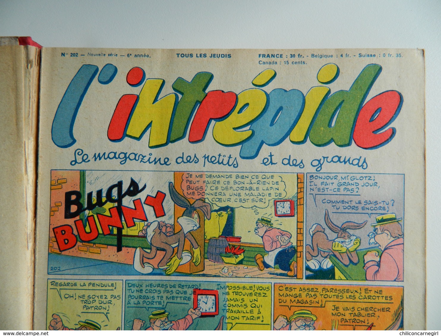 L'INTRÉPIDE - Série N° 19 - 6e Année - Bugs Bunny Arthur Et Zoé Handjar Marco Buffalo Bill - N° 202 à N° 211 - 1953 - L'Intrépide