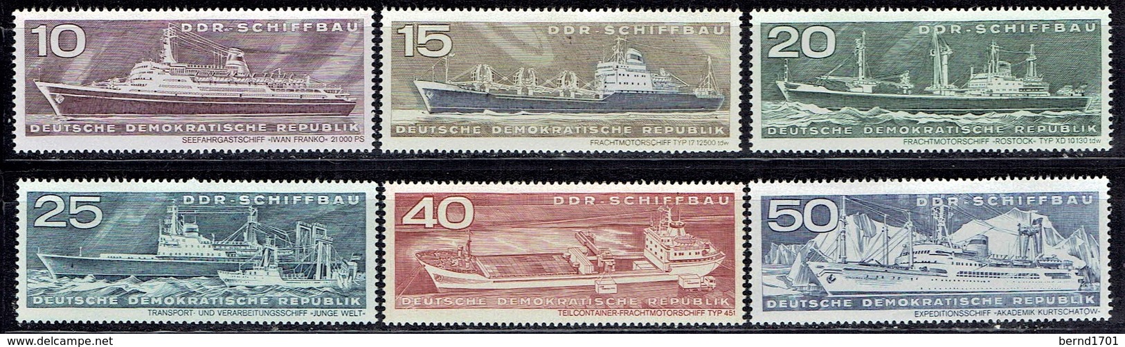 DDR / GDR - Mi-Nr 1693/1698 Postfrisch / MNH ** (A1219) - Schiffe