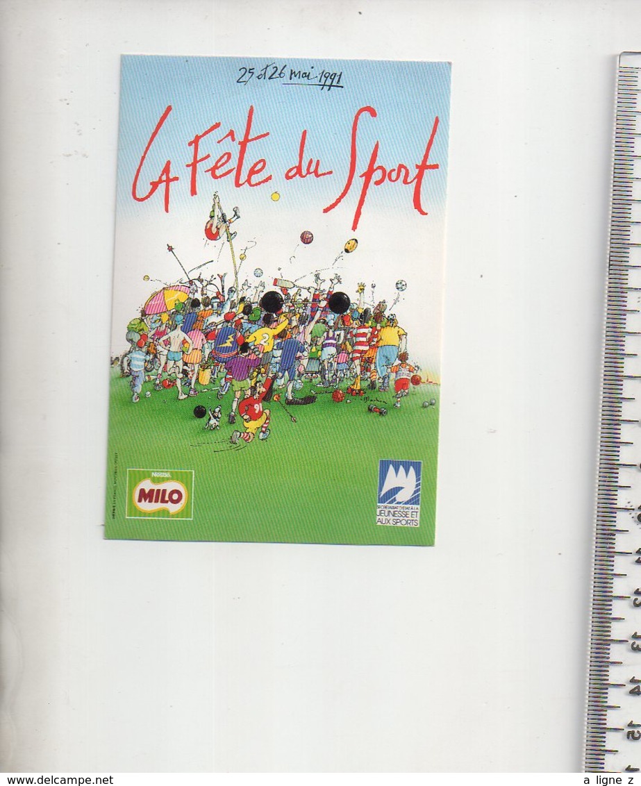 REF 1 : Sticker Autocollant Publicitaire La Fete Du Sport 1991 Nestle - Autocollants