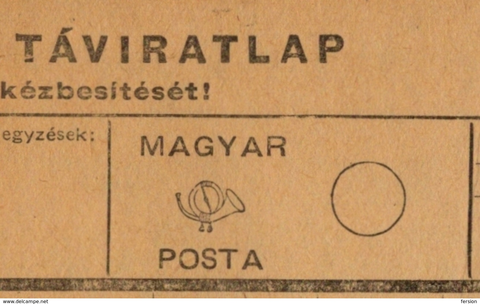 1950 Hungary TELEGRAPH TELEGRAM Form - Stamped Stationery - Telegraph