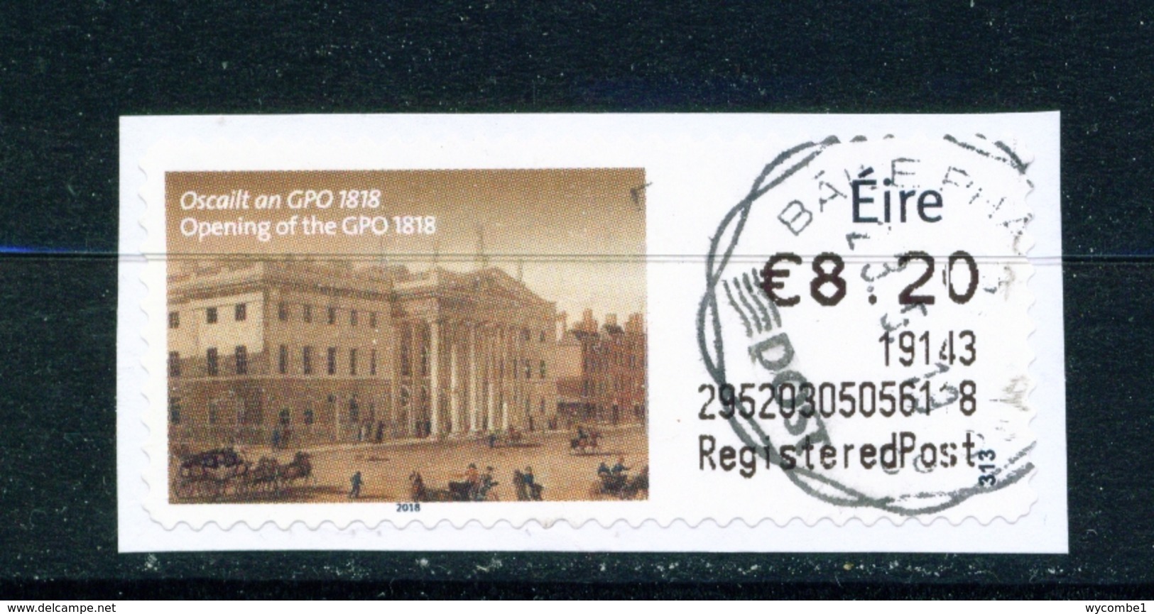 IRELAND  -  2018 GPO In 1818 Post And Go SOAR CDS Used As Scan - Used Stamps