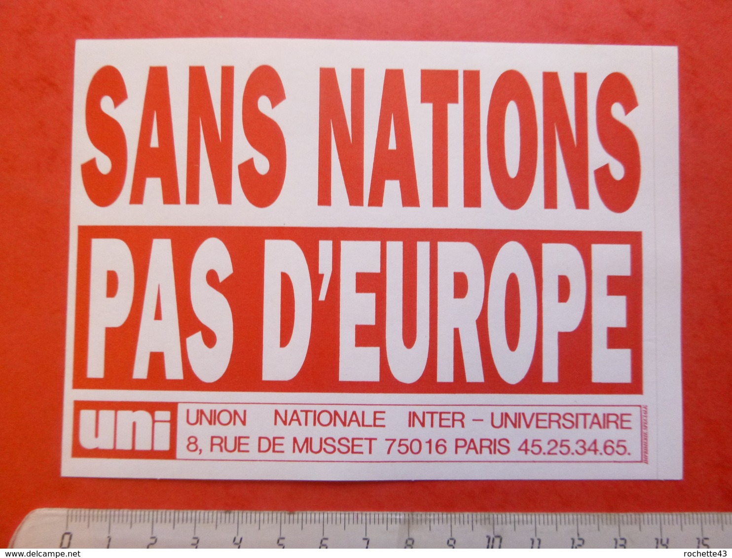 Autocollant Stickers Syndicat étudiant UNI - Aufkleber