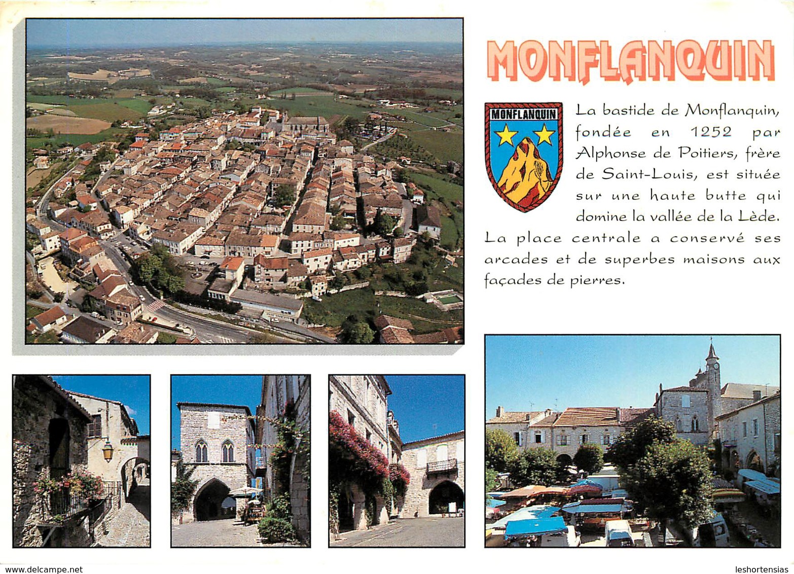 MONFLANQUIN  MULTIVUES BLASON - Monflanquin