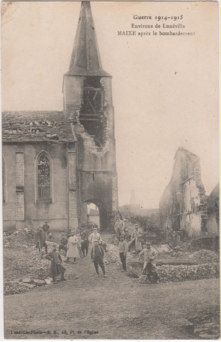 SP- 54 - MAIXE - Apres Le Bombardement - Ruines - Eglise - Militaire - Soldats - - Other & Unclassified