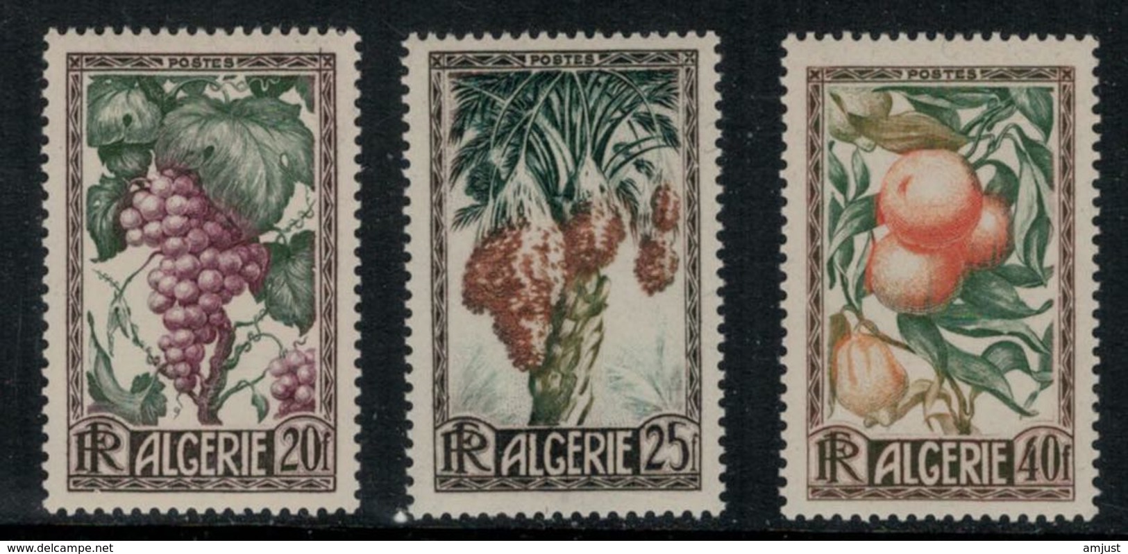 Algérie // 1950-1962  // 1950 // Fruits Production Algérienne  Neufs ** MNH (sans Charnières) No.279-281 Y&T - Nuevos