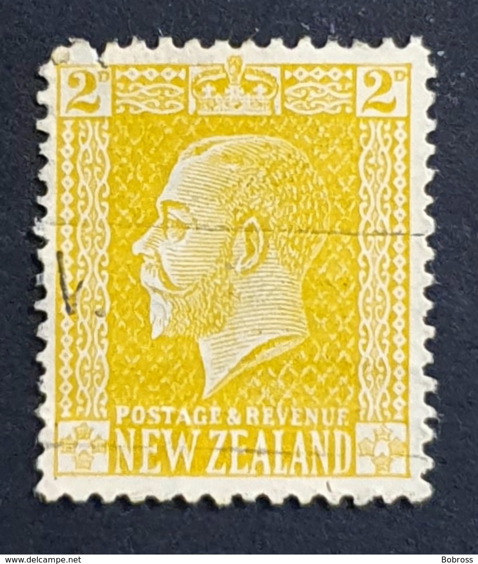 1916-1930 King George V, 2P, New Zealand, Nouvelle Zélande, Used - Gebruikt