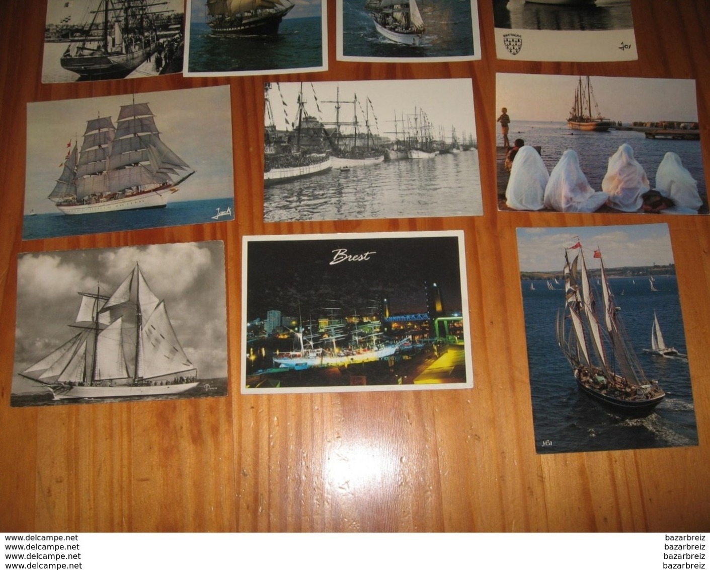 Boitedelots ** Lot De 10     Cartes  Diverses  Bateau Voilier Trois Mats Dont Belem Et Vieux Gréements  Regardez - Voiliers