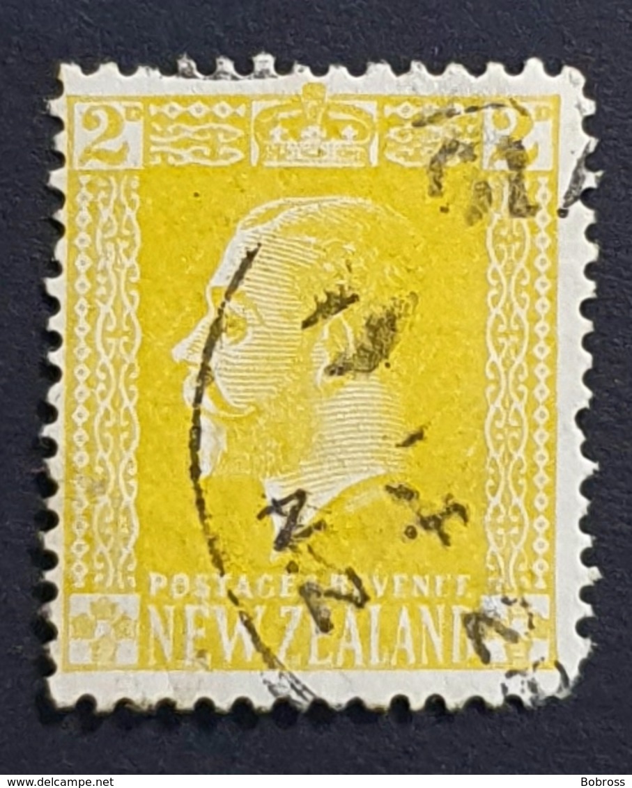 1916-1930 King George V, 2P, New Zealand, Nouvelle Zélande, Used - Oblitérés