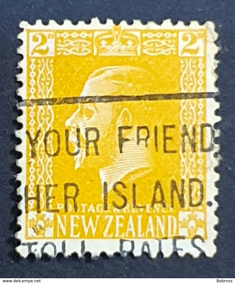 1916 King George V, 2P, New Zealand, Nouvelle Zélande, Used - Oblitérés