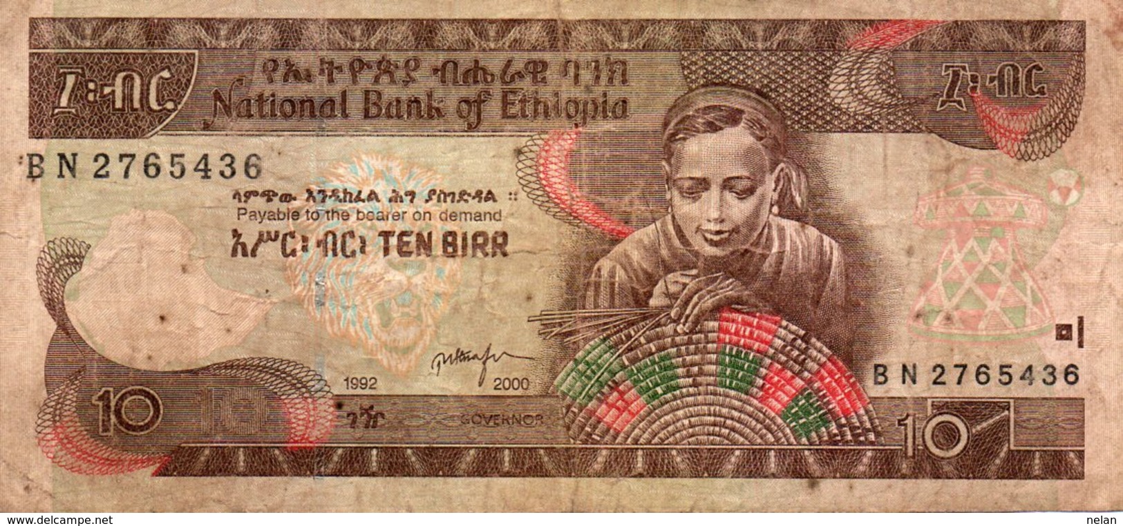ETHIOPIA 10 BIRR 2000  P-48b  CIRC. - Aethiopien