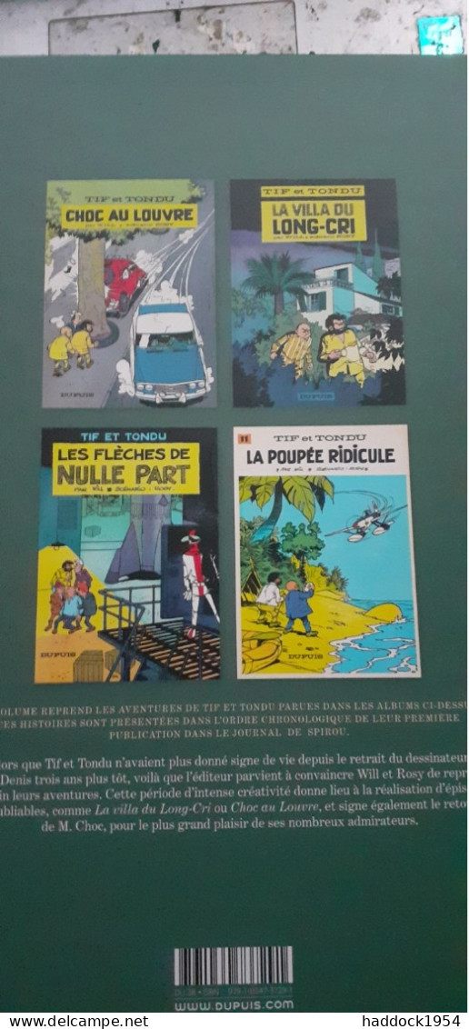 L'intégrale Tif Et Tondu 1964-1965 WILL ROSY  Dupuis 2020 - Tif Et Tondu