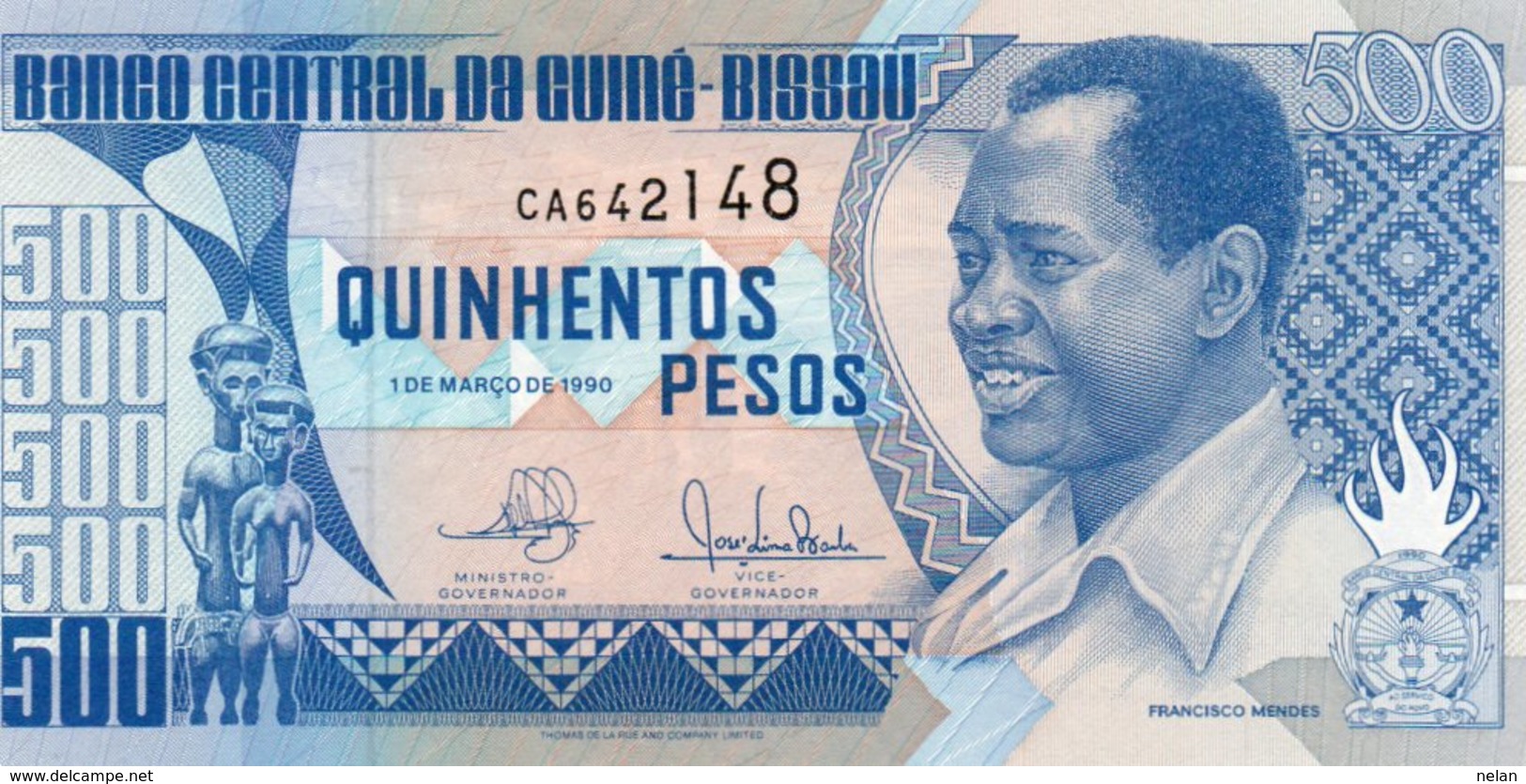 GUINEA-BISSAU 500 PESOS 1990 P-12  UNC - Guinea–Bissau