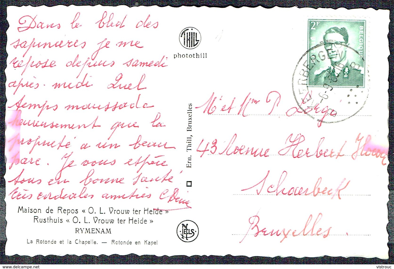 RYMENAM- Rusthuis "O.L. Vrouw Ter Helde" - Maison De Repos, Rotonde Et Chapelle- Circulé - Circulated - Gelaufen - 1960. - Bonheiden
