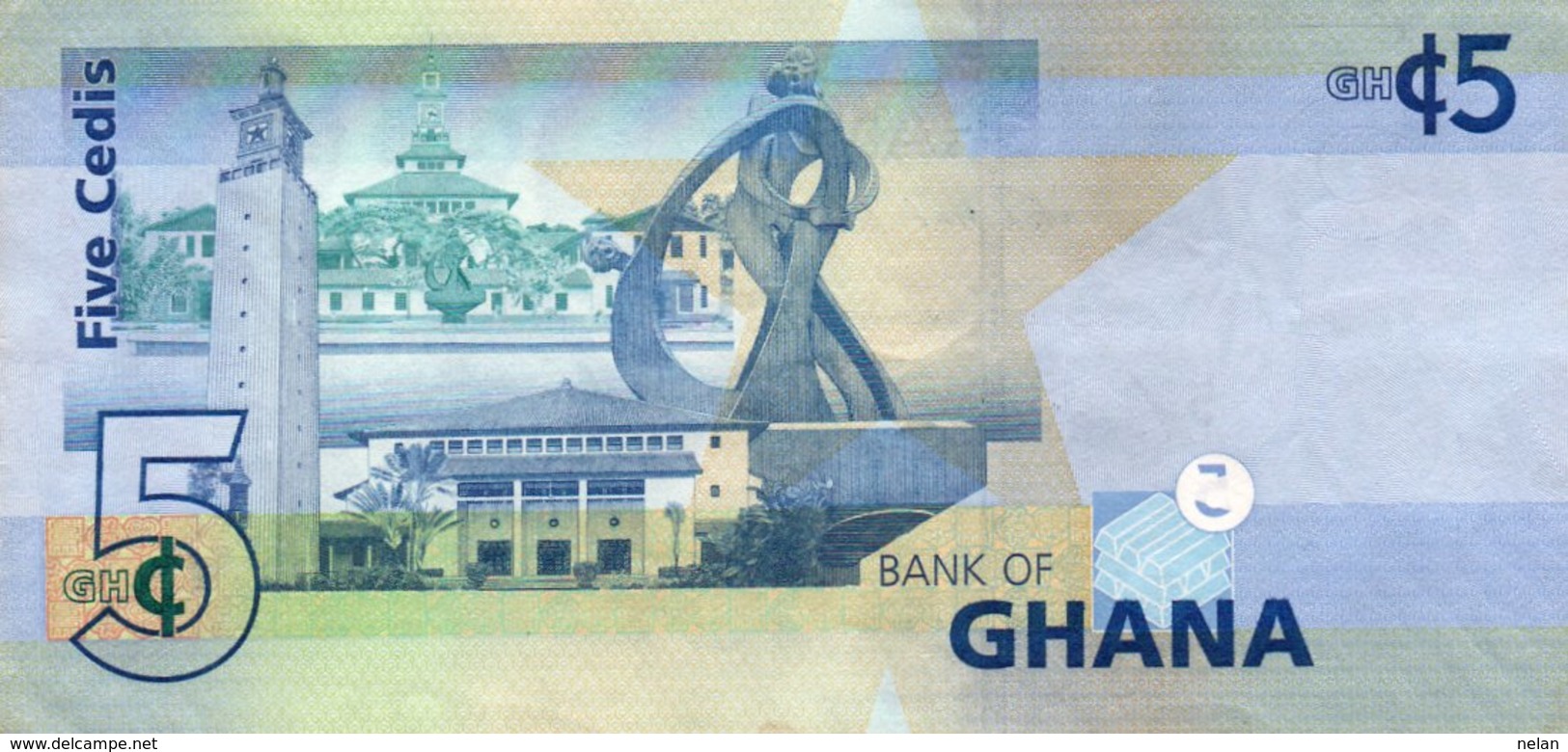 GHANA 5 CEDI 2010 P-38b  Circ-xf-aunc - Ghana