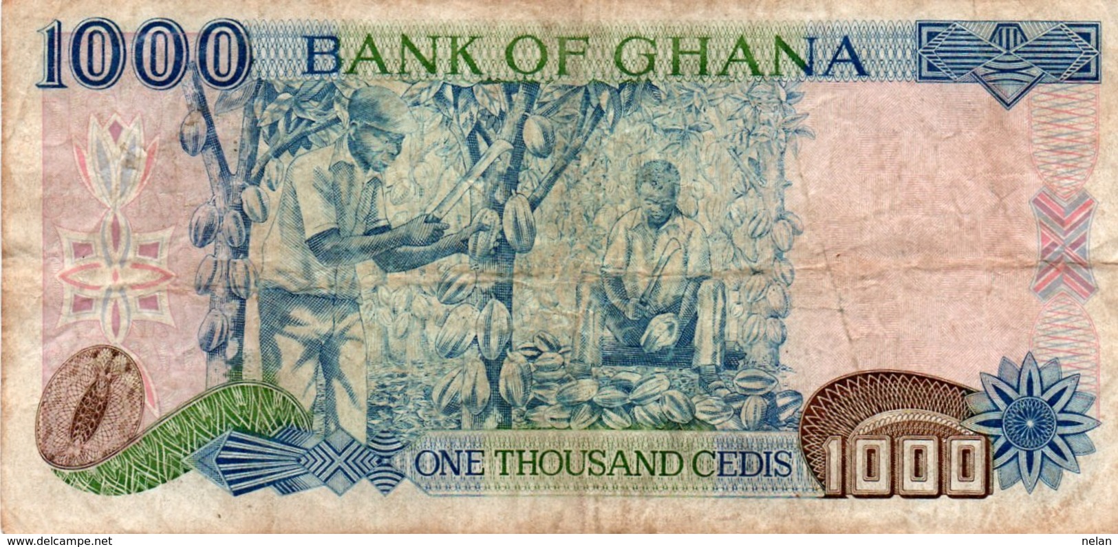 GHANA 1000 CEDIS 1991 P-29a CIRC - Ghana