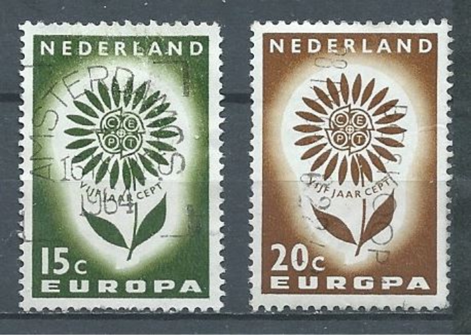 Pays-Bas YT N°801/802 Europa 1964 Oblitéré ° - Oblitérés