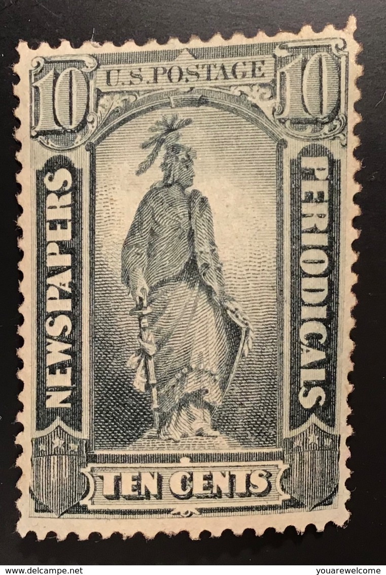 US 1879 Newspaper And Periodical Stamps Scott PR62 10c Black Justice Unused (*) F-VF  (USA Timbres Pour Journaux - Zeitungsmarken & Streifbänder