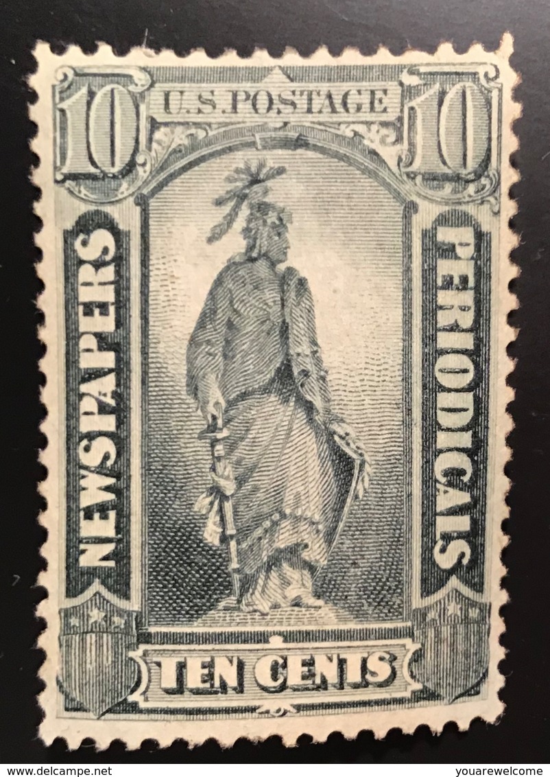 US 1879 Newspaper And Periodical Stamps Scott PR62 10c Black Justice Unused (*) F-VF  (USA Timbres Pour Journaux - Periódicos & Gacetas