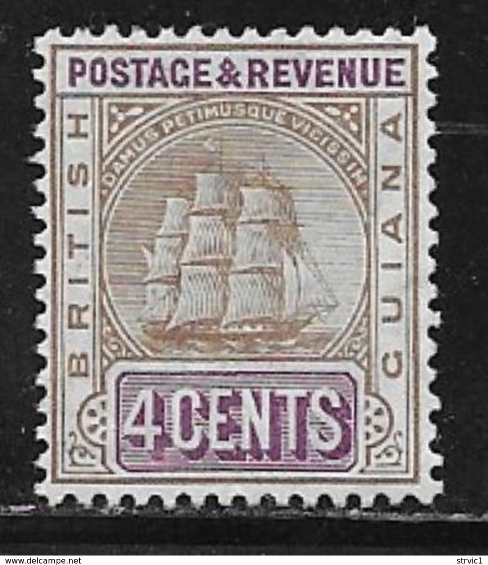 British Guiana Scott # 174 Mint Hinged Ship, 1907 - British Guiana (...-1966)